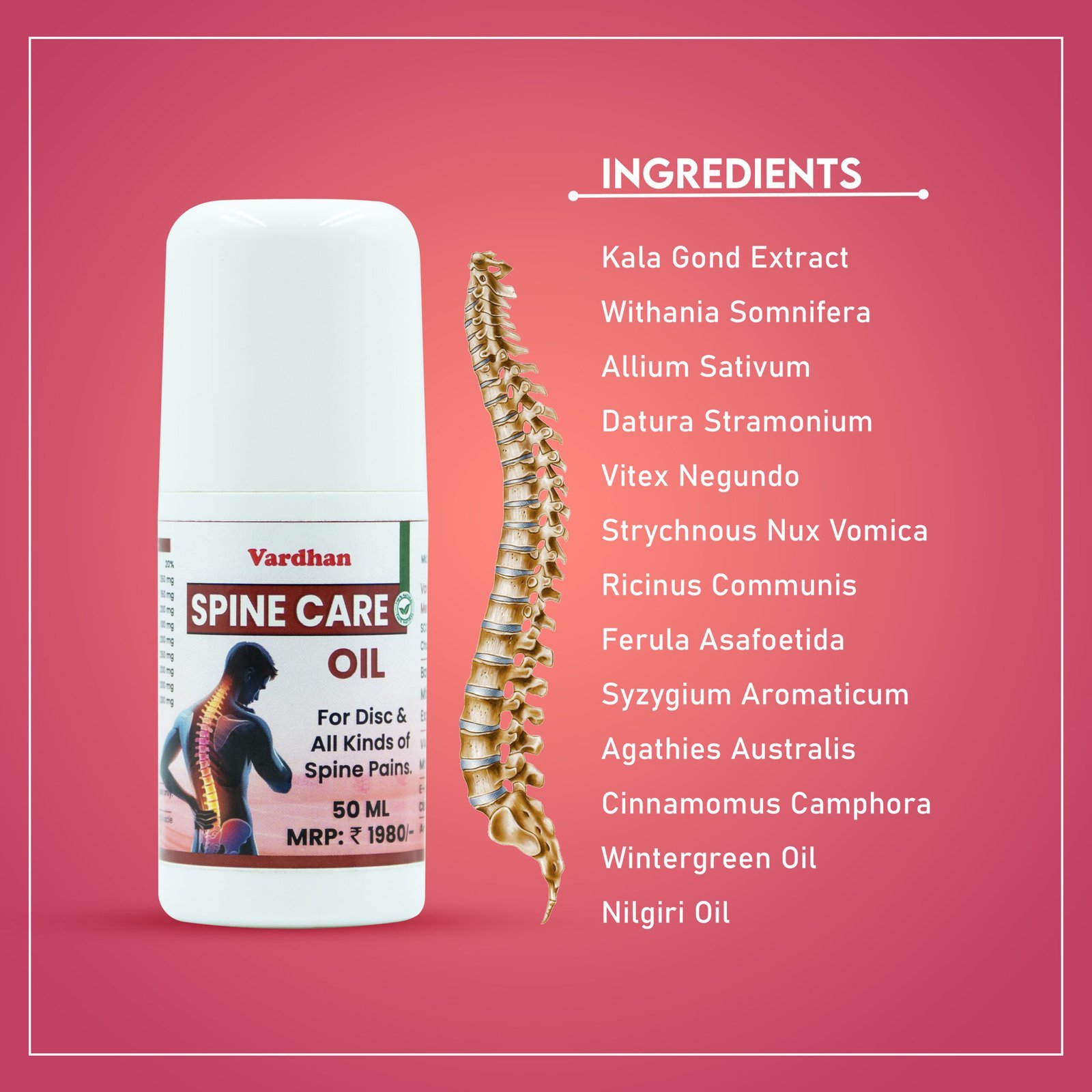 Spine care oil 2 Spine care oil Ingredients